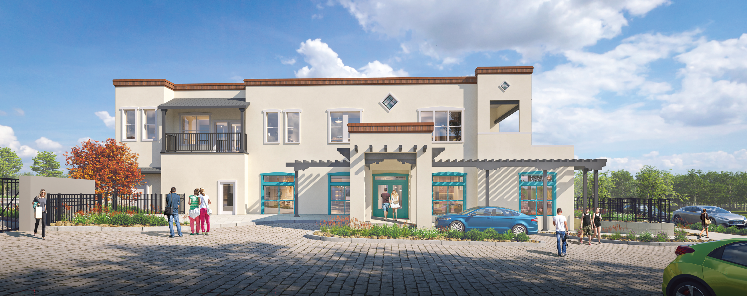 Architectural rendering of Zia Flats