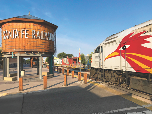 Rail Runner train at Santa Fe Railyard